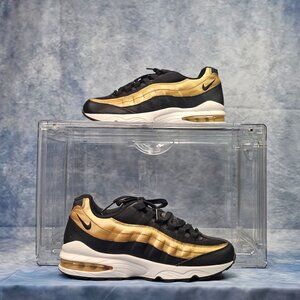Nike Air Max 95 GS Black Metallic Gold Size: US 7Y (Fits Women’s 8.5 / EUR 40)